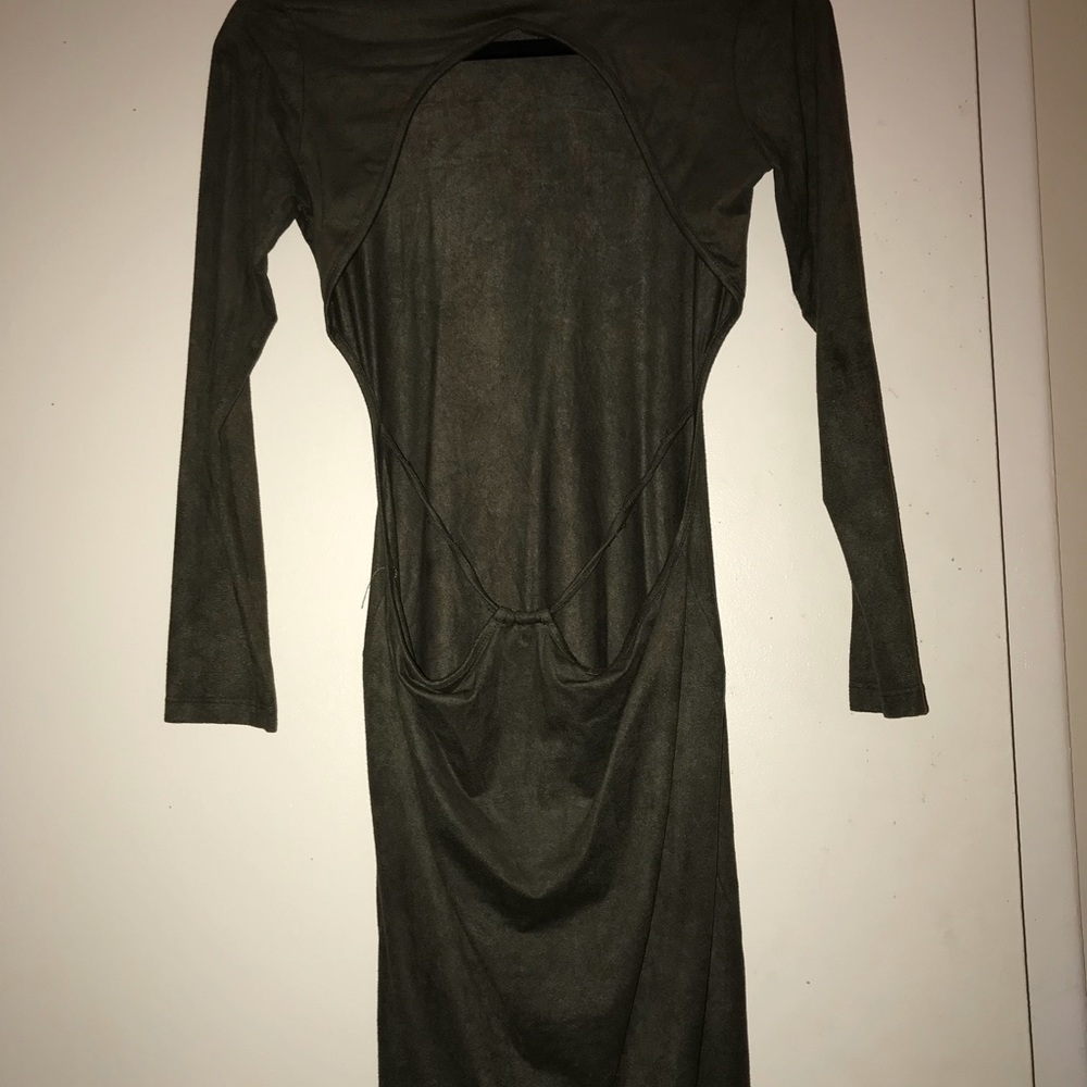 Suede open back dress - Picture 3 of 3